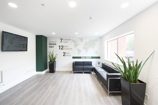 Office relocation reception area