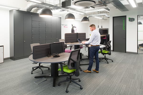 Milton Keynes Office Fitout desking area