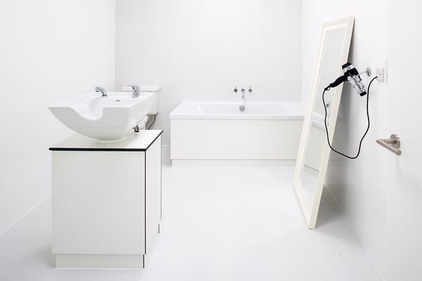 Stylish office interior design washroom