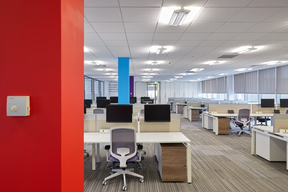 head office refurbishment glass partition
