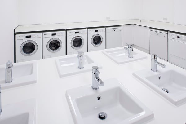 Stylish office interior design laundry space