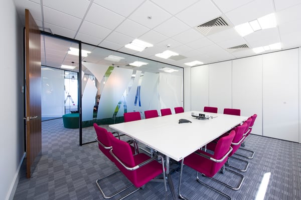 Cambridge office relocation project boardroom