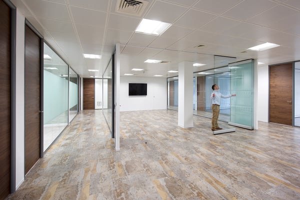 Stylish office interior design moving walls