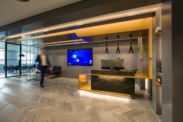 high profile workspace pall mall reception area