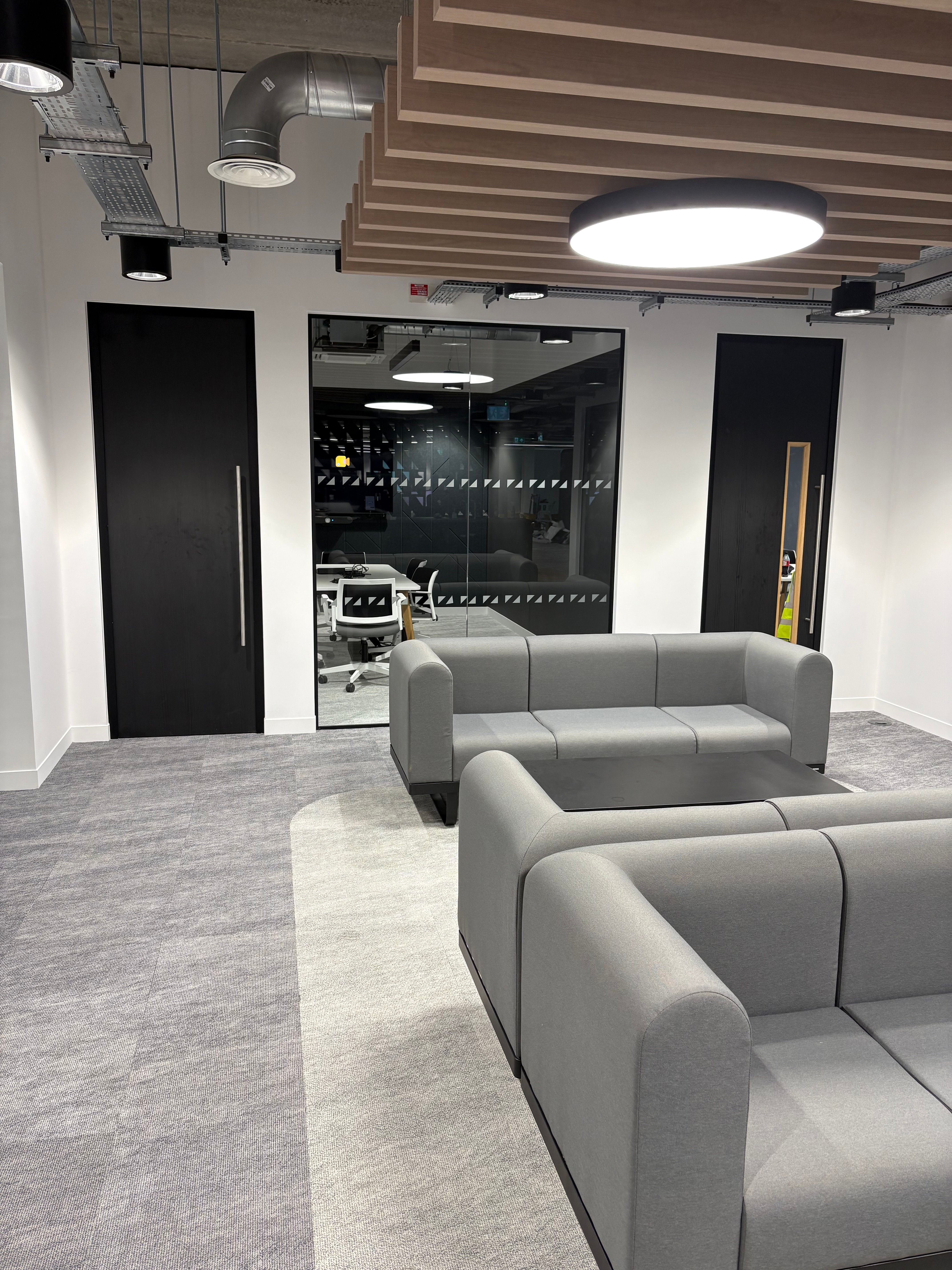 Isembard's boardroom and lounging seating area