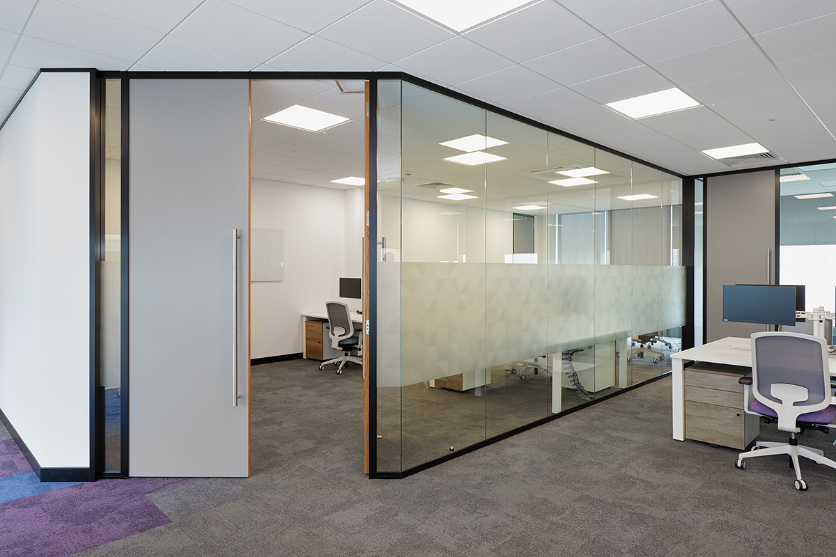head office refurbishment glass partition
